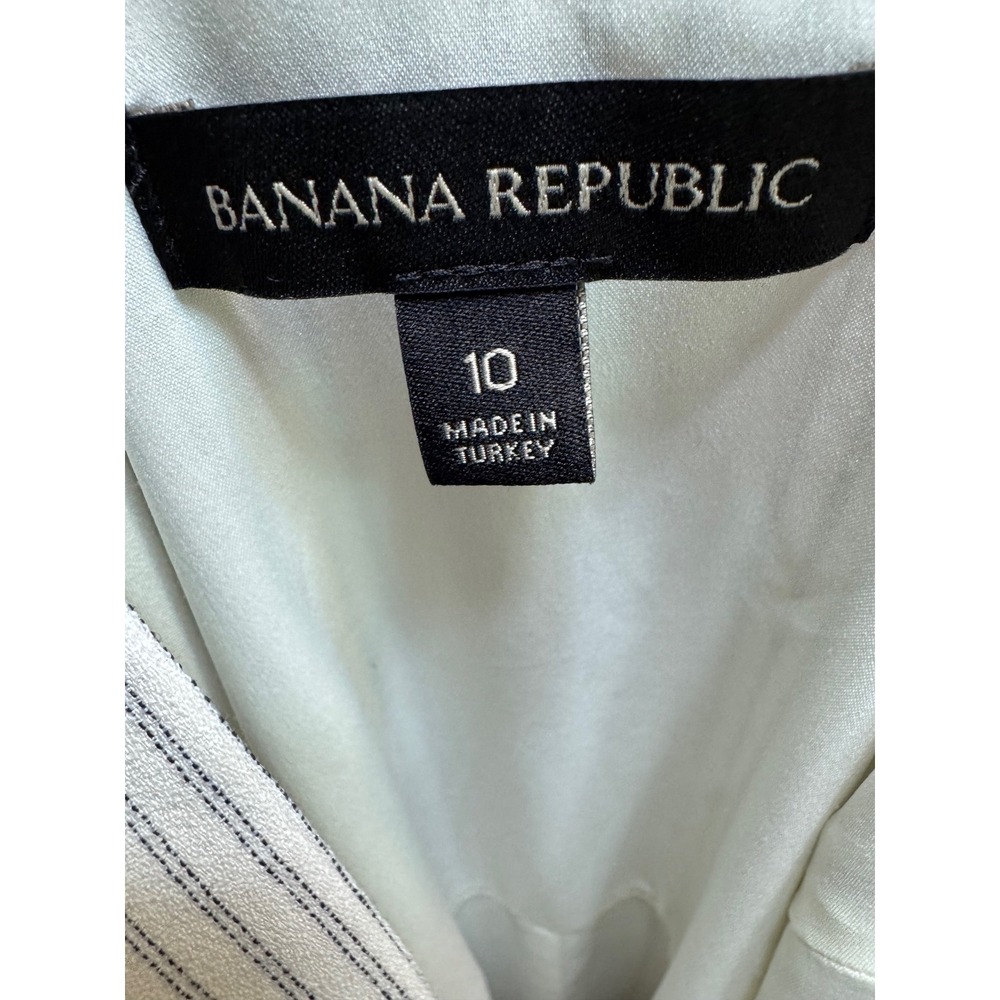 Timeless Minimalist Striped‎ Midi Dress Size 10 Coastal Grandmother Clean Girl - Picture 4 of 7